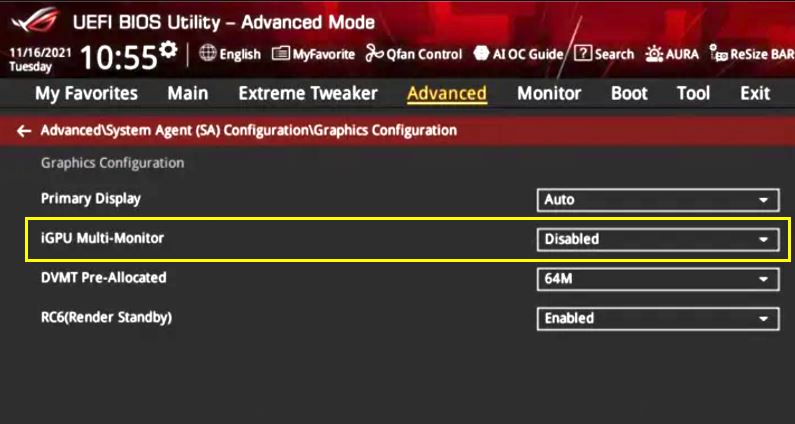 华硕Intel/AMD主板iGPU核显怎么开启和关闭?