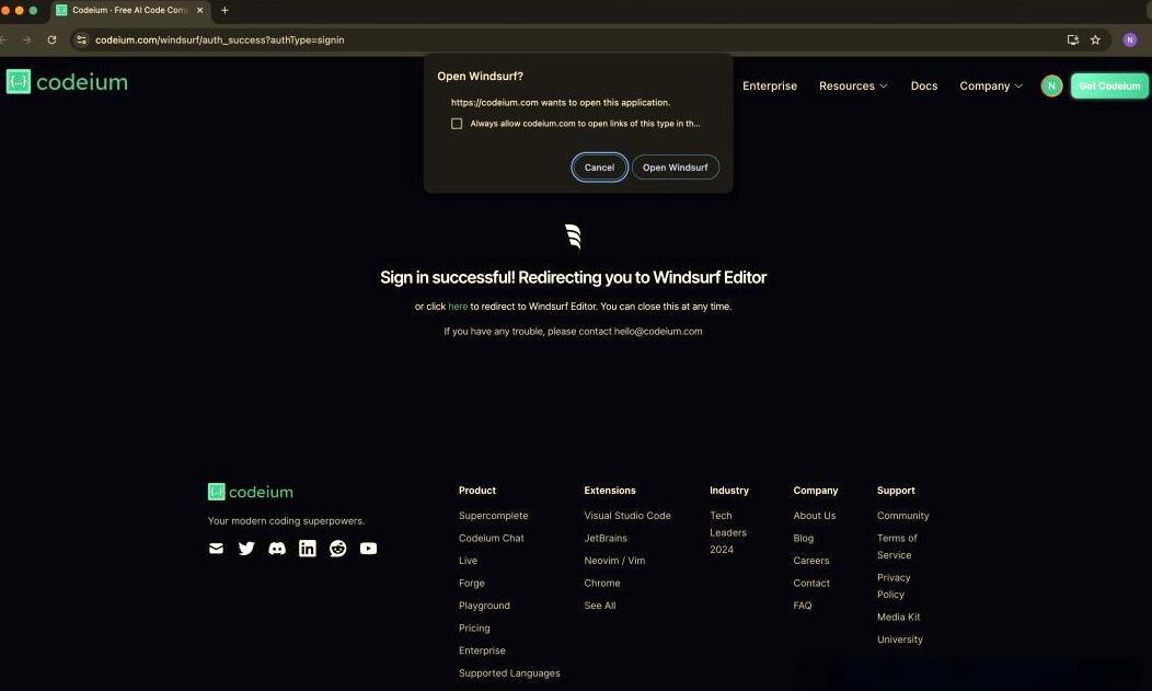AI编程助手Windsurf下载AI编程工具CodeiumWindsurfv1.7.0x64免费安装版下载