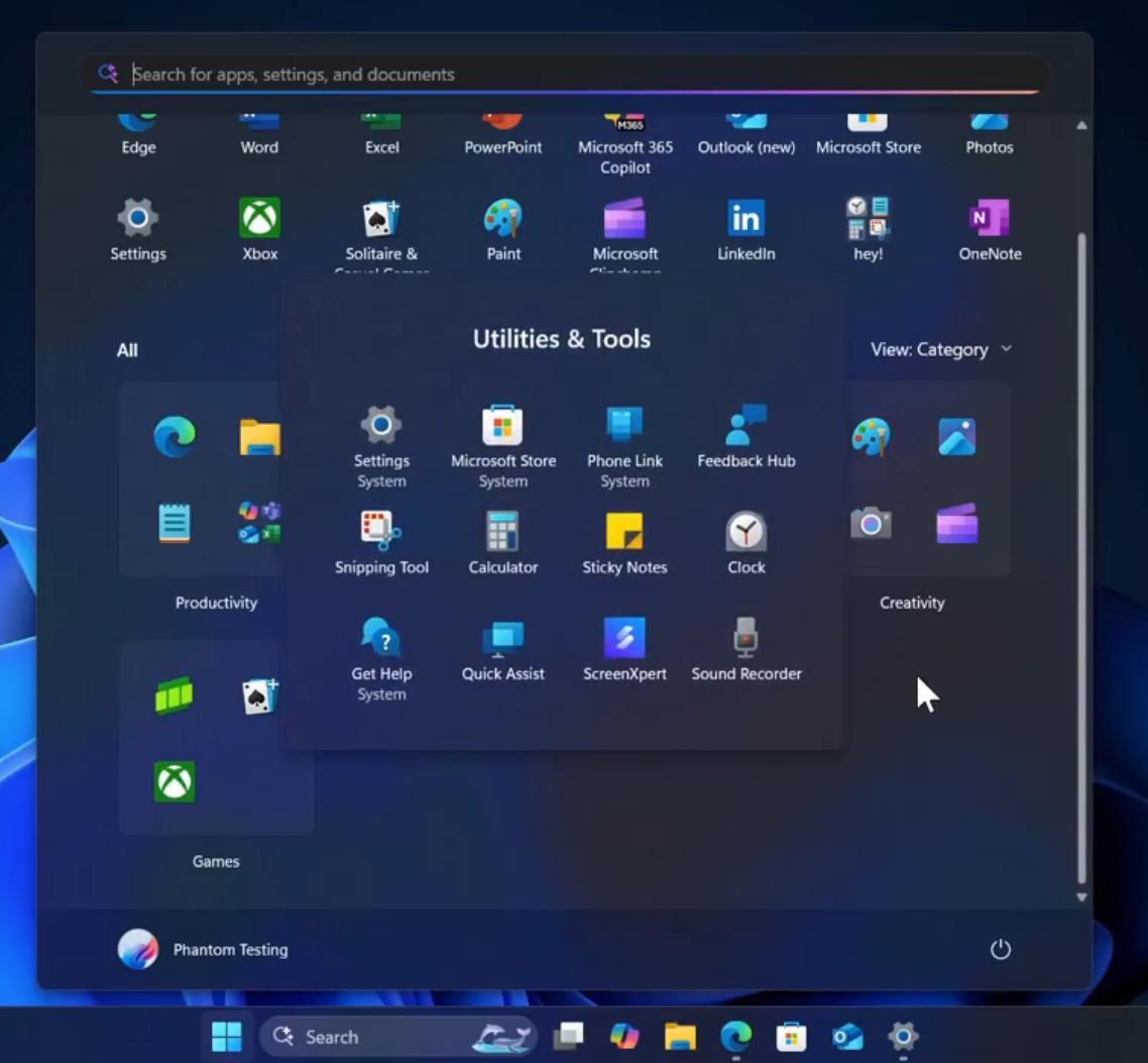 可在一页显示固定图标和所有应用! Win11开始菜单重大更新曝光