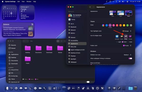苹果macOS 26 Tahoe主题功能大升级:可定制图标/高亮文本/文件夹颜色 苹果macOS 26 Tahoe主题功能大升级:可定制图标/高亮文本/文件夹颜色