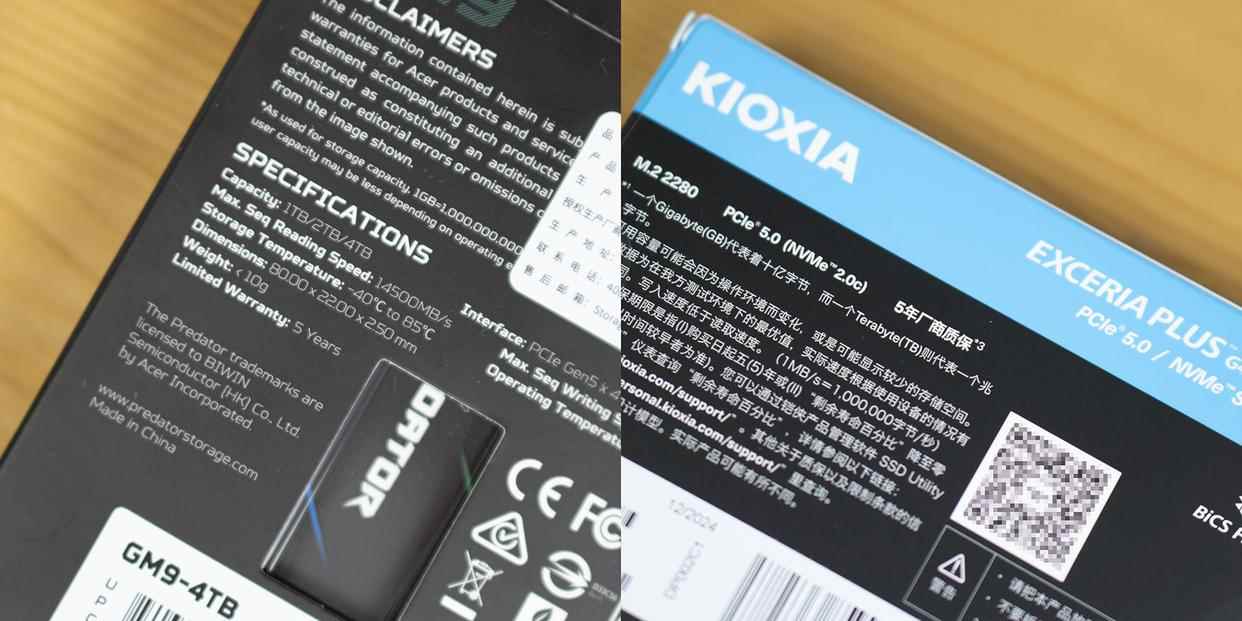 PCIe5.0 SSD同价位谁有性价比? 掠夺者GM9 4TB和铠侠VD10 1TB对比测评 PCIe5.0 SSD同价位谁有性价比? 掠夺者GM9 4TB和铠侠VD10 1TB对比测评