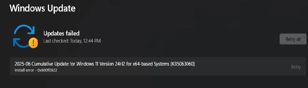 微软重发补丁再曝安装失败故障! Win11 24H2 六月更新风波至今未平 微软重发补丁再曝安装失败故障! Win11 24H2 六月更新风波至今未平