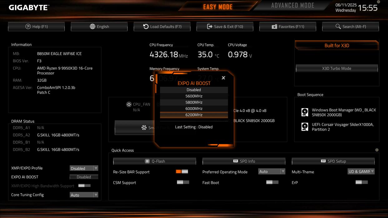 锐龙9000X3D搭配技嘉B850M EAGLE WIFI6E主板组装机性能测评 锐龙9000X3D搭配技嘉B850M EAGLE WIFI6E主板组装机性能测评