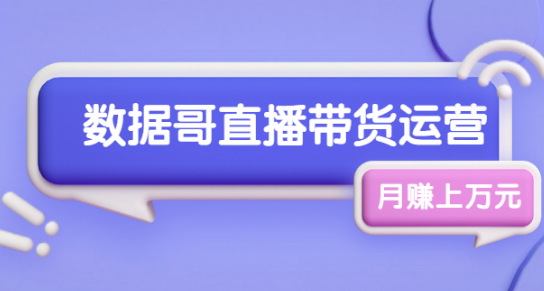 数据哥直播带货运营线上进阶课，让普通人也能靠直播月赚上万元插图